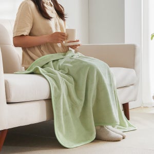 맥시 그린 극세사 밍크담요(소형/75x100)