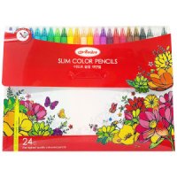 동아연필 동아 아도르 슬림 색연필 24색 얇은 색연필 샤프식 색연필