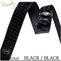 Moody 스트랩 Leather Gator 2 5인치 STD BK BK