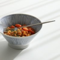 다온아토 블루레인 삼각 면기 일본 도자기 그릇