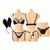 솔브 정상 머리띠포함 블랙바니 A컵브라 커플속옷 풀세트 SBRD 309A SET T SAC9757 P335923341