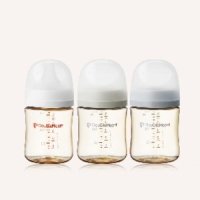 [3개 세트] 더블하트 모유실감 3세대 PPSU 젖병(160ml/240ml) 젖꼭지 포함