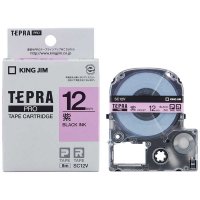 KING JIM TEPRA 프로 테이프 카트리지(컬러 라벨.12MM) SC12V(보라색)