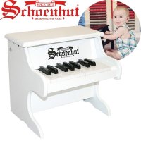 Schoenhut 미니 그랜드 피아노 18 건반 1822W 장난감 화이트  기본