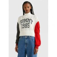 3564350 Tommy Hilfiger 토미 진 컬러-차단 크롭 - 점퍼 고대 멀티