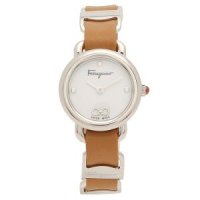 SALVATORE FERRAGAMO [살바토레 페라가모] 시계 여성 발리나 22mm 쿼츠 화이트 브라운 SFHT01222 가죽