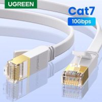 UGREEN-이더넷 케이블 Cat7 10Gbps RJ45 Lan 플랫 기가비트 네트워크 데스크탑 노트북 라우터 모뎀 PS5  패