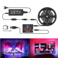 스마트 와이파이 전원 스트립 USB 스트랩 LED DIY 주변 TV 테이프 HDTV 컴퓨터 모니터 백라이트 PC 드림 스