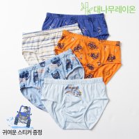 대나무 아이들이 좋아하는 자동차 데일리5매입 남아팬티 첨이몬스터트럭5매입팬티