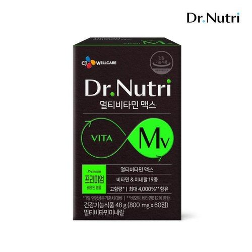 갤러리아_[<b>CJ웰케어</b>] 닥터뉴트리 멀티비타민 맥스 800mg*60정(2개월분)
