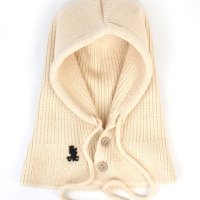 [유니버셜 케미스트리]Wool Knit Oatmeal Open Balaclava 바라클라바