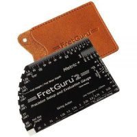 FretGuru 메트릭 METRIC 스트링 액션 게이지 눈금자 8-in-1 프렛 로커 루티어 툴 기타리스트 뮤지