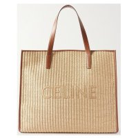 셀린느 남성 Logo-Embroidered Leather-Trimmed Raffia Tote Bag 토트백 114522EZO 02NT02NT