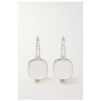 포멜라토 여성 Nudo Milky 18-karat white gold, quartz and diamond earrings 귀걸이 POC2030UWWHRB0QLT0WHITE GOLD