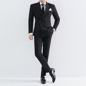 클래식 스트라이프 더블 정장 (38604)