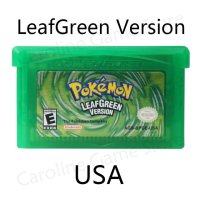 취미 선물 닌텐도 스위치 GBA 시리즈 32 비트 비디오 게임 카트리지 콘솔 메모리 카드 포켓몬 에메랄드 파  05 USA Leaf Green