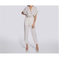 이로 여성 딥 브이넥 투 턱 포인트 아이보리 컬러 점프수트 CASPIAN JUMPSUIT  ECRU  34