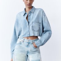 ZARA 자라 데님 숏셔츠 8197470