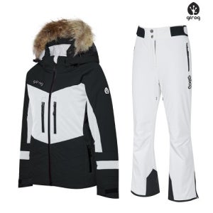 [지프로그] 세실리 큐티 스키복 블랙화이트 세트 110050