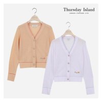 써스데이아일랜드 Thursday Island 여성 자수 브이넥 가디건 T214MCD239W 130898