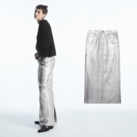 COS 코스 스커트 COATED DENIM MAXI SKIRT 1210376001