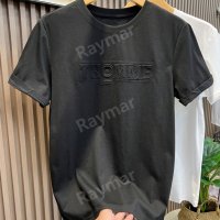 남자명품반팔티 Raymar 새로운티셔츠 남자의 문자 엠보싱 단색 내부 작은 셔츠 캐주얼 하얀색