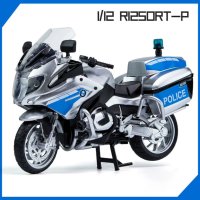 1 12 BMW 합금 다이 캐스트 오토바이 모델 장난감 차량 컬렉션-경찰은 상자 R1250RT