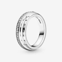 명품판도라반지20130413 Authentic Pandora Triple Band Pave Ring size 5 50