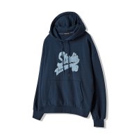 AWESOME STUDIO 9 4 스튜디오 데님 패치 후드 스웻 딥블루 Studio Denim Patch Sweat D