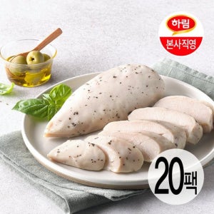 하림 하림 냉장 수비드 닭가슴살 바질올리브 100g 20팩