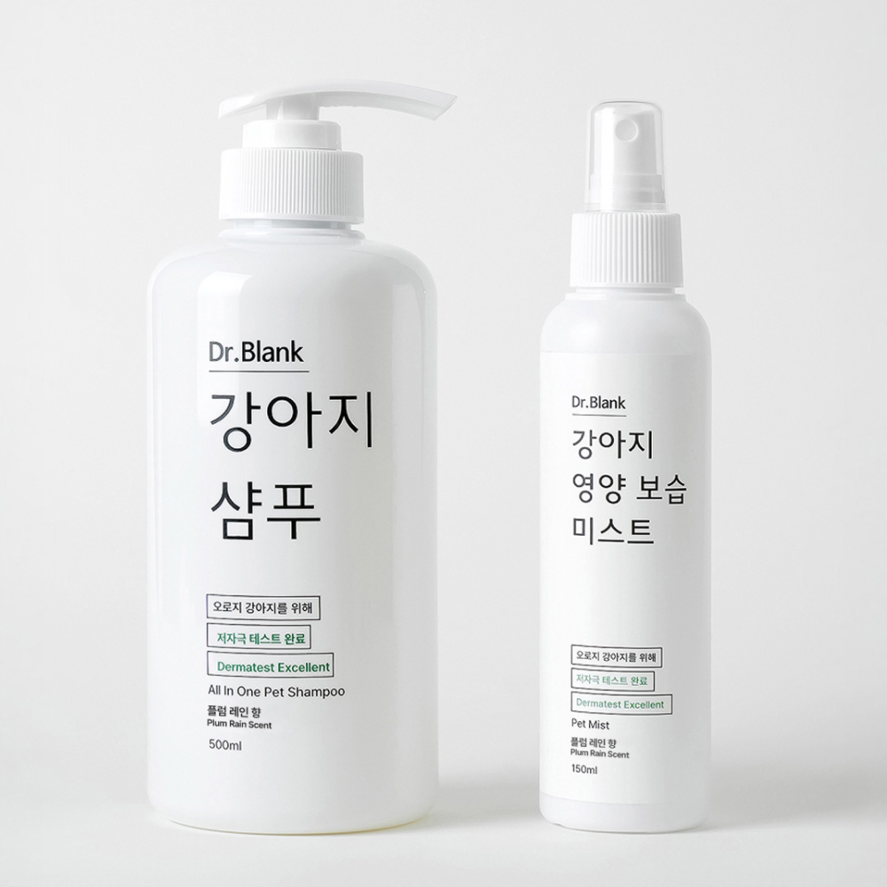 닥터블랭크 반려견 저자극 샴푸 500ml + 미스트 150ml 세트