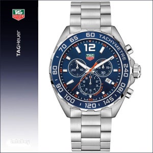 태그호이어 CAZ1014 BA0842 남성 메탈 시계 포뮬러 1 FORMULA 블루 쿼츠 크로노 43mm