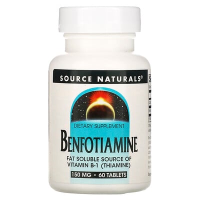 소스 네츄럴 Source Naturals <b>벤포티아민</b>, <b>150</b> mg, 60 정