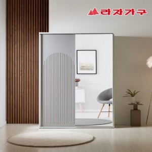 라자가구 트라움 1600 템바보드 슬라이딩 옷장 장롱 E0등급 자동댐핑도어 전신거울(선택)