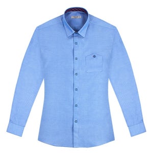 슬림 리버스포켓 포인트 블루 셔츠 SV-7122