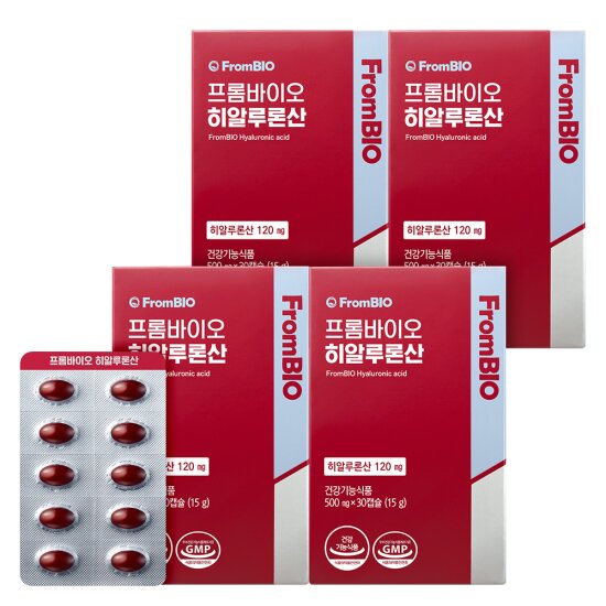 <b>프롬바이오 히알루론산</b> 30캡슐x4박스/4개월 저분자콜라겐