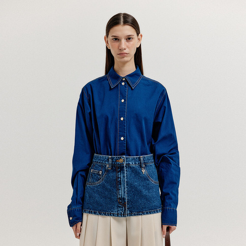 Oversized Shirt With Skirt Belt