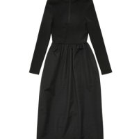 아모멘토 23FW 여성 하프집 롱 드레스 (AM23FWW02DR BLACK) 블랙 AM23FWW02DR BLACK