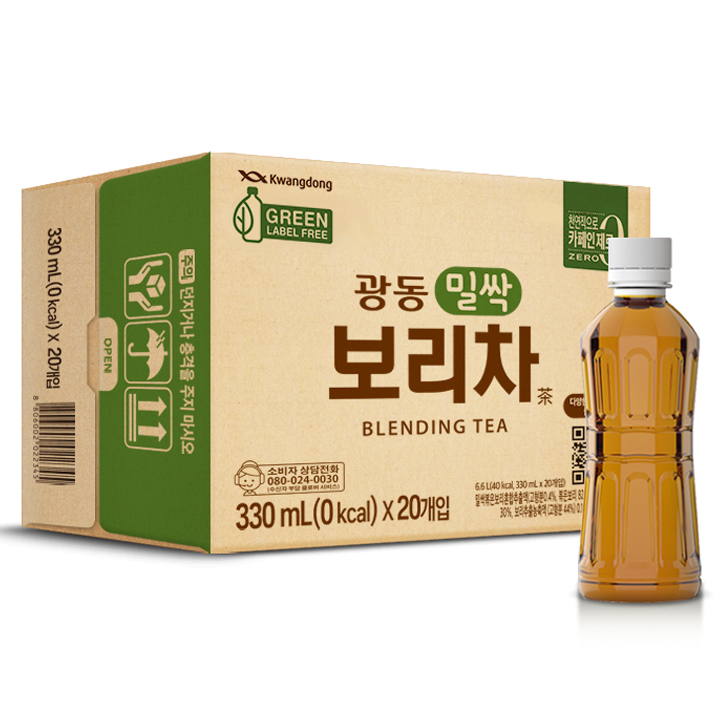 광동제약 밀싹 보리차 그린 무라벨