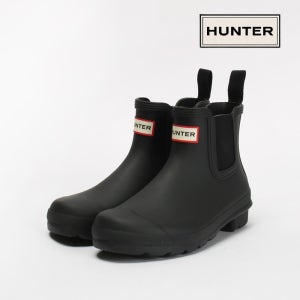 헌터 레인부츠 오리지널 첼시 여성 장화 블랙 WFS2078RMA-BLK