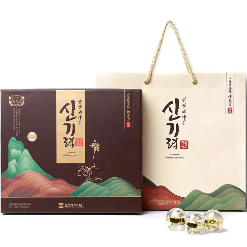 <b>일양약품</b> 산삼배양근 신기력 건강환 16p + 쇼핑백  56g  1개