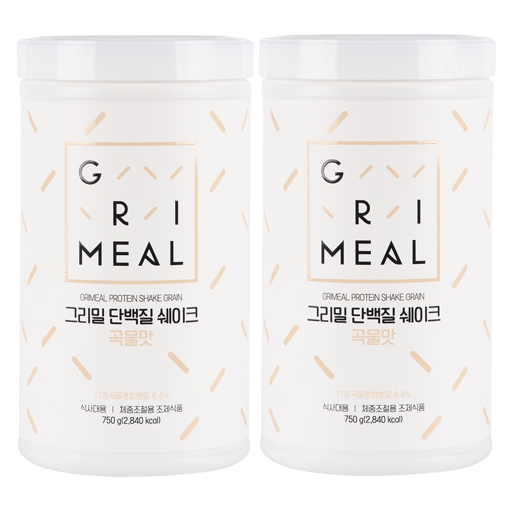 <b>그리밀</b> 단백질쉐이크 곡물맛  750g  2개