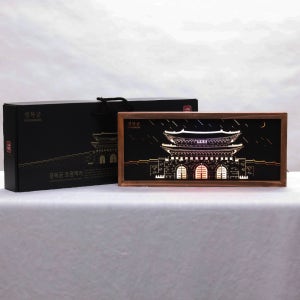 경복궁 조명액자/한국 기념품 외국인 선물, 나무랑뜨