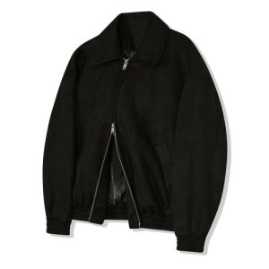 [비바브라운] 85-VIVA001 카라 블루종 스웨이드 자켓 블랙 85-VIVA001