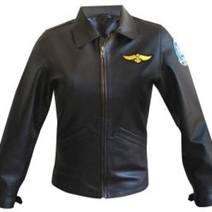여성용 탑 켈리 맥길리스 찰리 비행 파일럿 에비에이터 코스튬 가죽 재킷