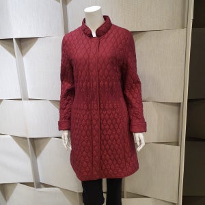 뉴코아울산아울렛 포라리 차이나넥 누빔 간절기 롱재킷 허리주름넣어 멋스럽고 진 엄마재킷 특가세일70 울산