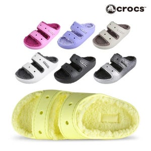 크록스 클래식 코지 여성 겨울 털슬리퍼 사무실 학교 방한 샌들 207446 7종 택일