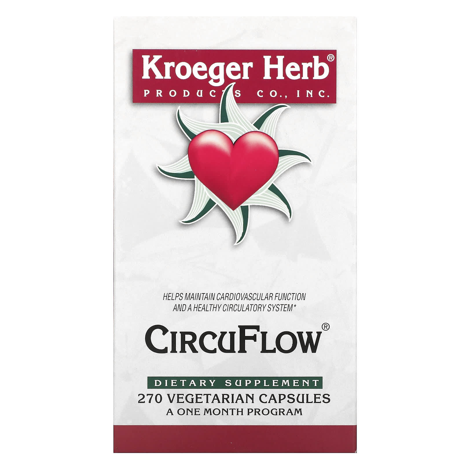 Kroeger Herb Co <b>CircuFlow</b> 베지캡슐 270정