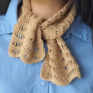 코튼 클래식 간절기 휴대용 미니 레이스 스카프