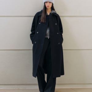[무신사 스탠다드 우먼] 우먼즈 캐시미어 블렌드 트렌치 코트 [블랙] MWCCT705-BK